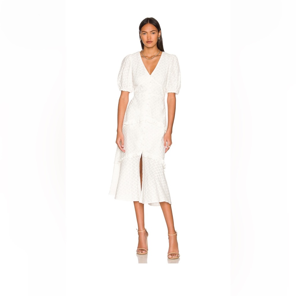 Mink Pink Meda MIDI Dress in white - XS